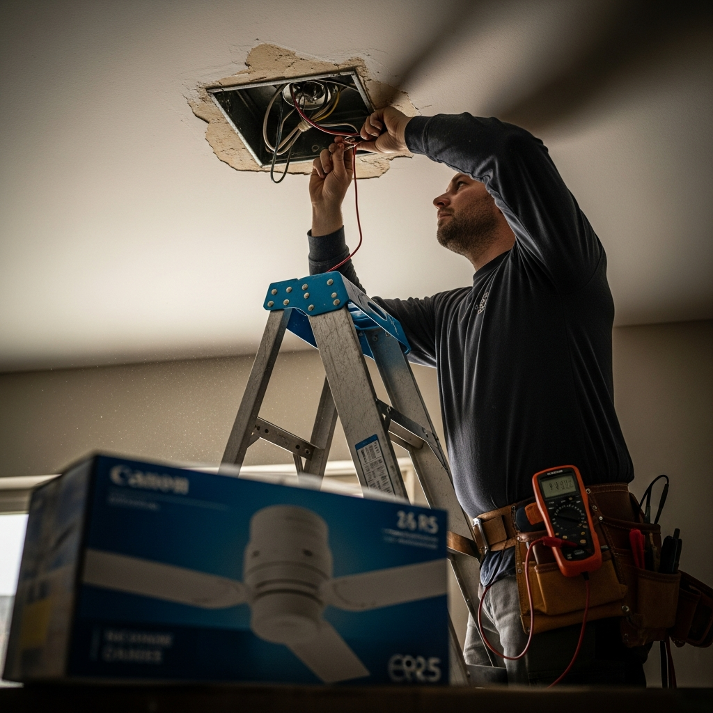 Can I Install a Ceiling Fan Where a Light Fixture Is? What Electricians Check