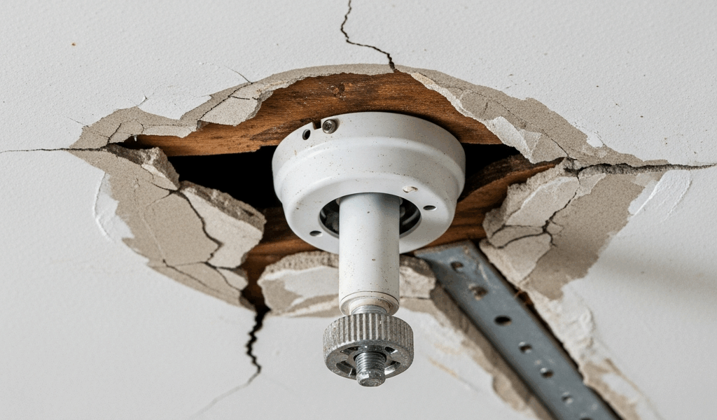 Ceiling Fan Bracket Pulling Through Drywall Fix