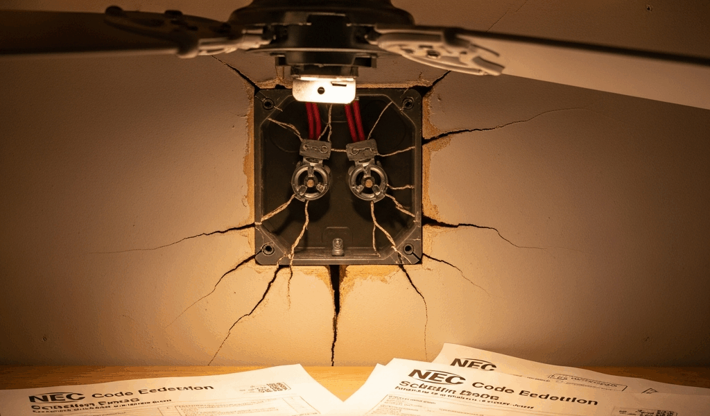 Ceiling Fan Bracket Weight Limits NEC Code